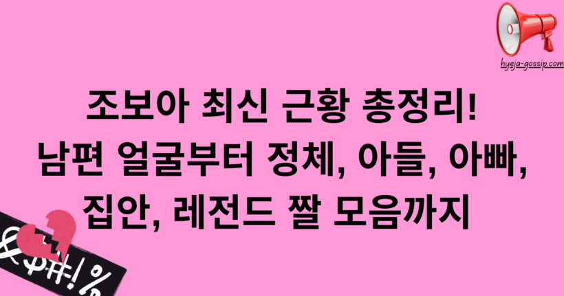 조보아 최신 근황 총정리! 남편 얼굴부터 정체, 아들, 아빠, 집안, 레전드 짤 모음까지 